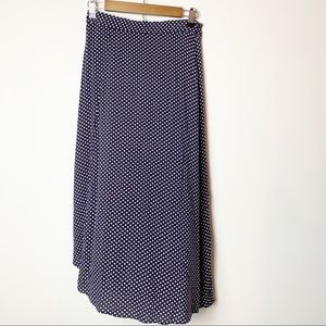 XIX Palms Bermuda Polka Dot Midi Skirt M
